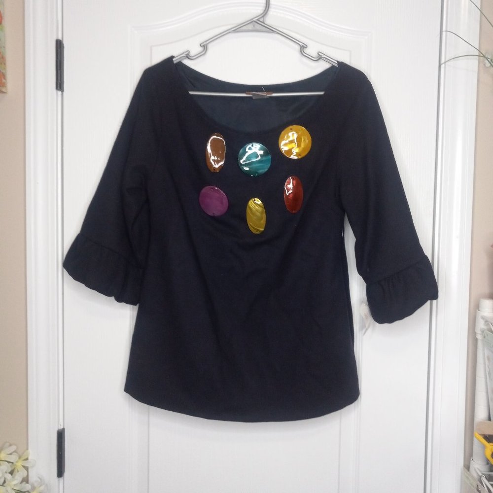 Prairie Women's Dark Blue Stone Blouse Size M